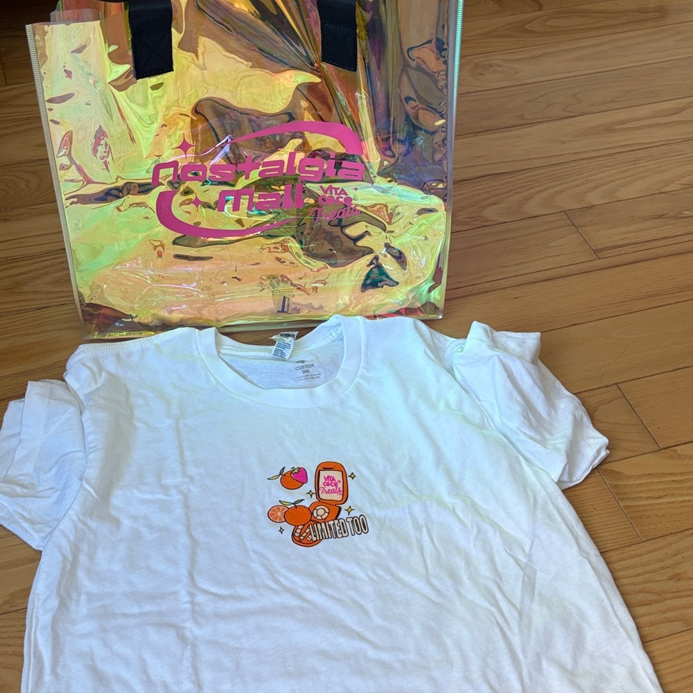 NWOT Limited Too x Vita Coco Collab Nostalgia Cropped Tee and Tote bag